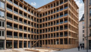 découvrez le nouveau sommet de la construction bois à strasbourg, avec un bâtiment impressionnant de 38 mètres qui allie innovation architecturale et respect de l'environnement. plongez dans l'avenir du bâtiment durable et admirez cette réalisation emblématique.