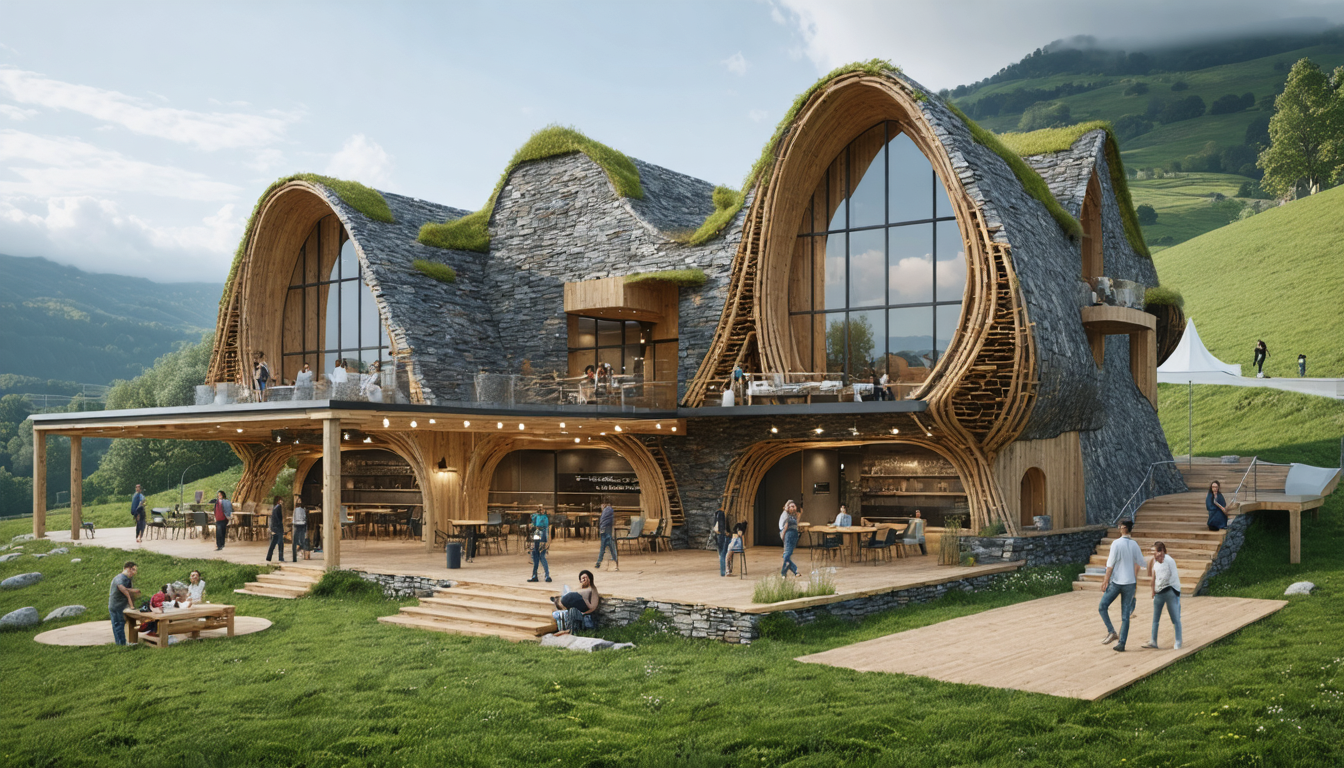 découvrez l'étude fascinante d'une construction publique unique dans le cantal, alliant harmonieusement bois, paille et ardoise recyclée. plongez dans l'architecture durable et innovante au cœur de la nature.