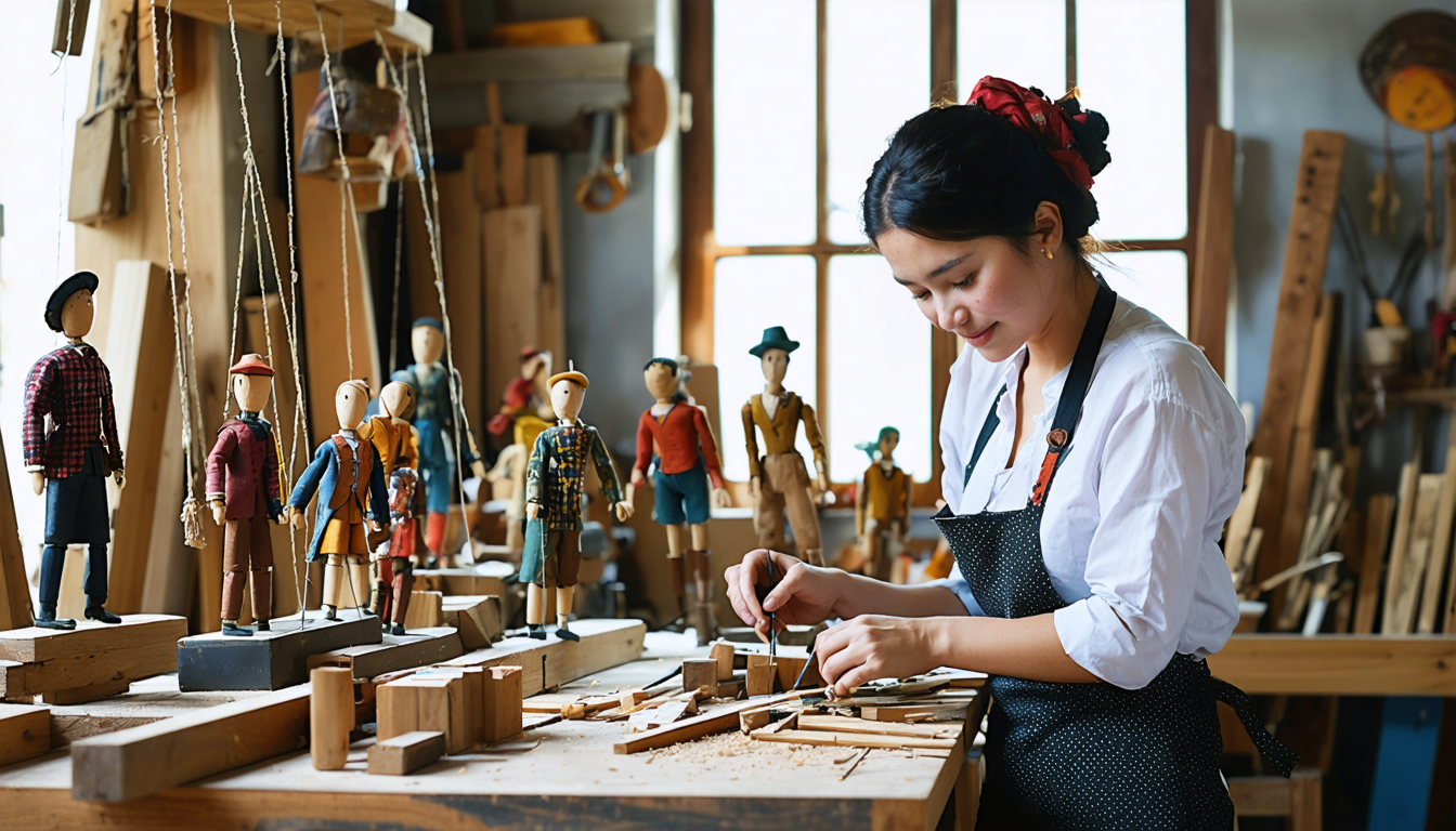 découvrez le parcours inspirant d'une femme près de vendôme qui combine ses compétences en charpenterie et en marionnettes pour créer une série touchante et engagée sur la lutte des femmes. un voyage captivant entre artisanat et art narratif.