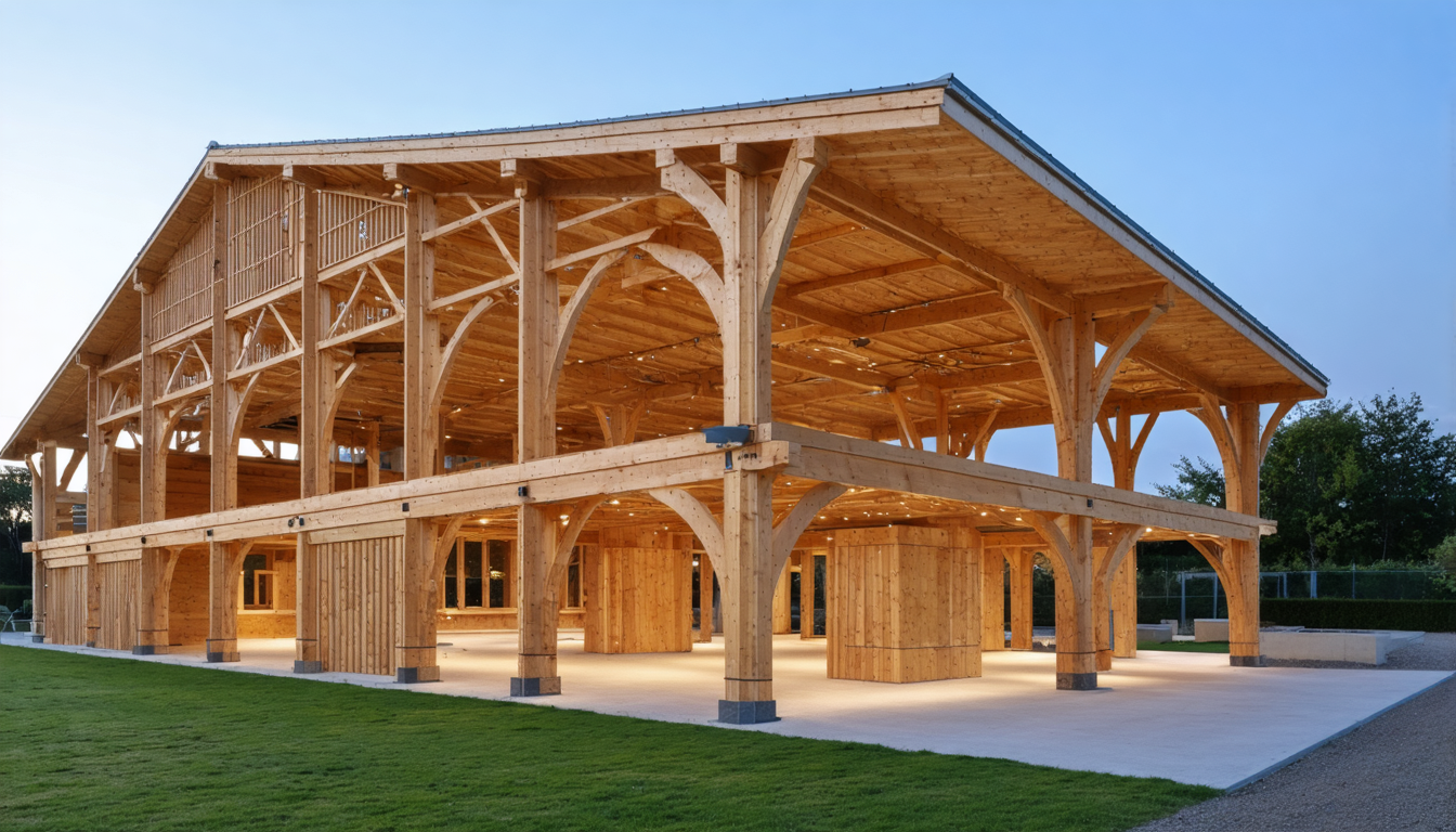 découvrez l'achèvement de la charpente en bois de l'extension de la salle des fêtes de cléguer, un projet qui allie tradition et modernité pour offrir un espace convivial et accueillant. plongez dans les détails de cette réalisation architecturale qui enrichit la vie locale.