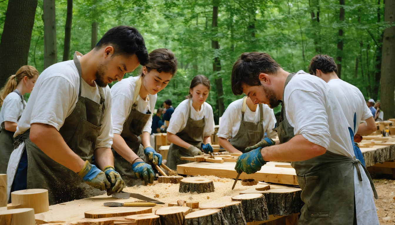 découvrez comment des stagiaires novices plongent dans l'univers fascinant de la construction en bois vert à travers cette vidéo captivante. explorez les techniques anciennes et l'authenticité de cet art traditionnel, tout en observant les apprentissages de ces passionnés en herbe.