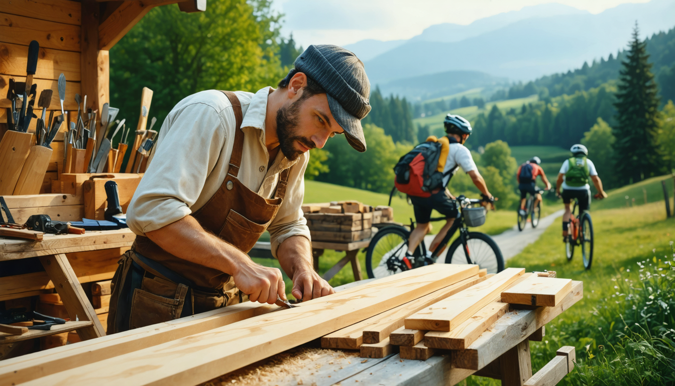 plongez dans l'univers captivant du tour de france des charpentiers avec mathieu ramadan, qui marie habilement l'art du bois vivant à un savoir-faire exceptionnel. découvrez les secrets et les techniques ancestrales de la charpenterie à travers un voyage inspirant aux côtés de cet artisan passionné.