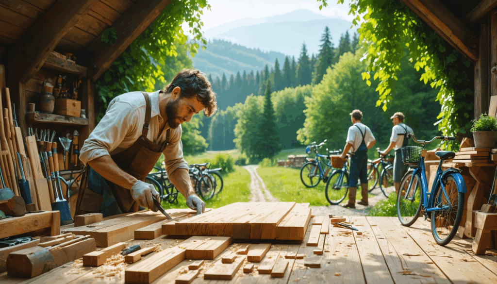 découvrez le fascinant tour de france des charpentiers avec mathieu ramadan, qui mêle habilement le bois vivant à un savoir-faire traditionnel. explorez l'univers passionnant de l'artisanat du bois à travers des rencontres uniques et des démonstrations inspirantes.