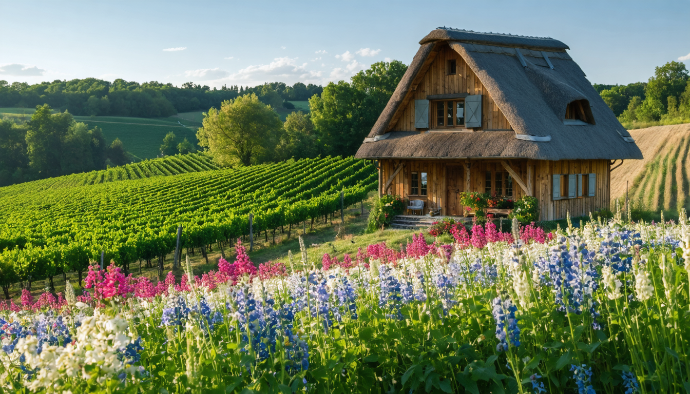 découvrez une maison en bois qui s'intègre parfaitement au paysage verdoyant de la touraine, alliant esthétisme, écologie et confort. un havre de paix au cœur de la nature.