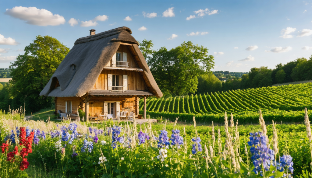 découvrez une maison en bois conçue pour s'harmoniser parfaitement avec le paysage enchanteur de la touraine. un espace de vie alliant confort moderne et respect de la nature, idéal pour les amoureux de l'architecture durable.