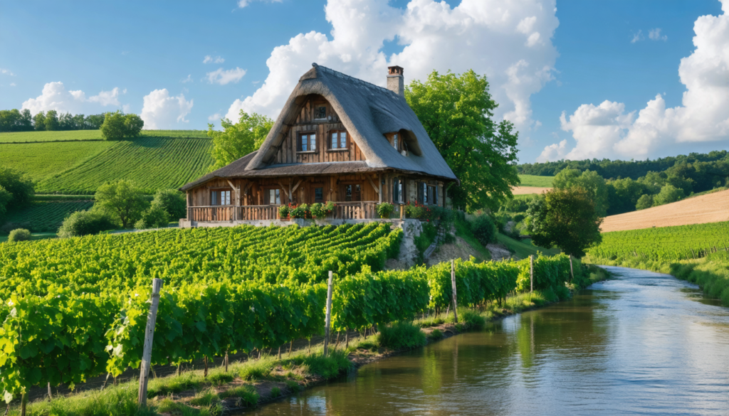 découvrez une maison en bois élégamment intégrée au paysage pittoresque de touraine, alliant confort moderne et respect de la nature. plongez dans une atmosphère sereine où l'architecture durable se marie à l'environnement local.
