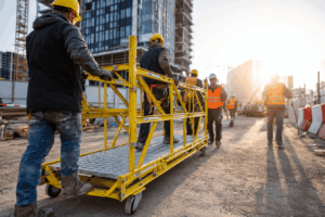 Optimiser la mobilité sur chantier grâce à l’échafaudage roulant