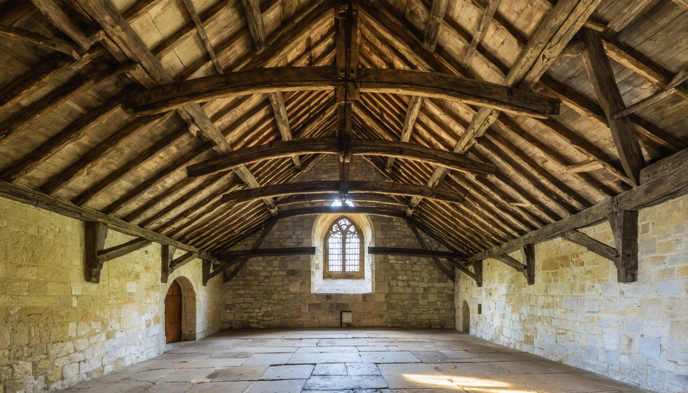 explorez les secrets et l'histoire des charpentes de l'église saint-georges à caen, un exemple exceptionnel d'architecture médiévale.