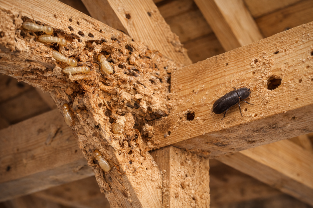 Les insectes xylophages qui détruisent les charpentes