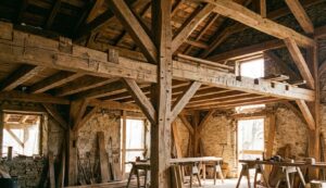 Charpente bois des années 70