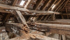 charpente en bois trop abîmé