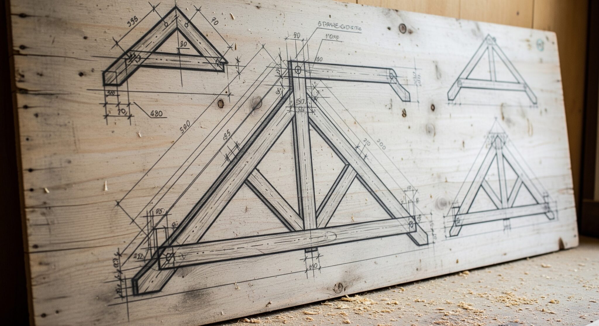 Les principales pièces d'une charpente en bois