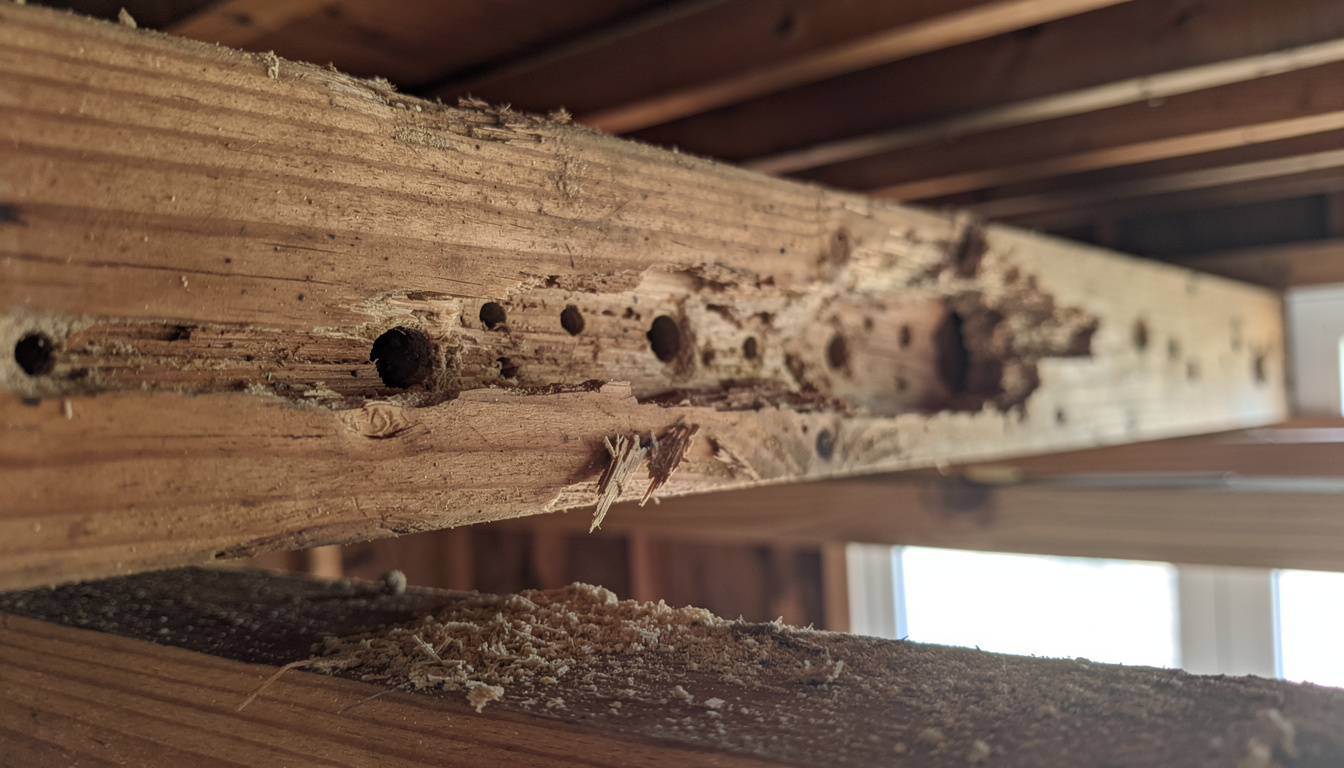 découvrez comment une petite bête dans le bois peut endommager et fragiliser la charpente de votre maison, et apprenez à prévenir ces dégâts.