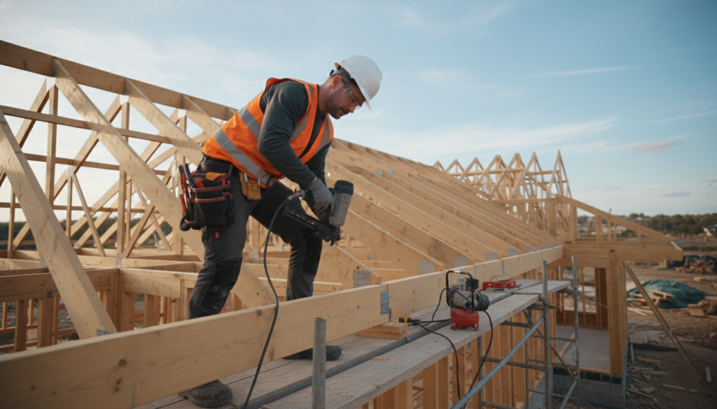 professionnel pose charpente fermette bois