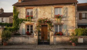 découvrez une façade à saint-germain-lès-arpajon alliant le charme d'un village de caractère à la sécurité d'une maison bien protégée, pour un habitat à la fois authentique et sûr.