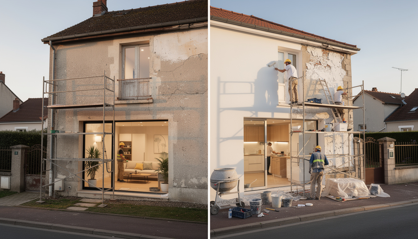 découvrez comment un ravalement de façade à mennecy permet d'harmoniser l'apparence extérieure de votre maison avec son intérieur rénové, pour un résultat esthétique et durable.